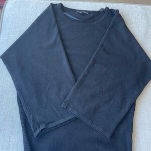 Cable & Gauge bell sleeves black sweater